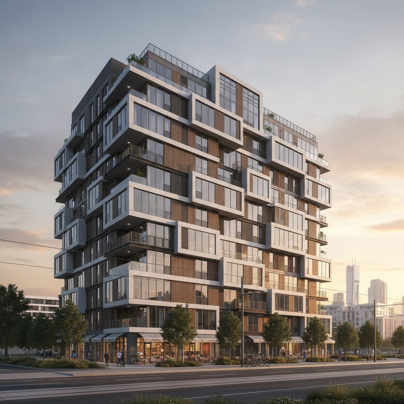 modern tower block