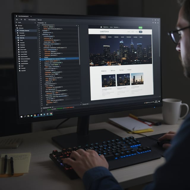 developer at work