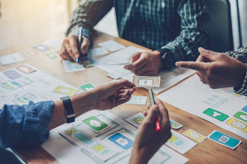 people planning software with cards