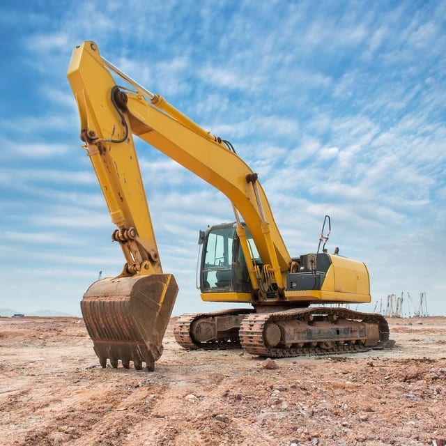 yellow excavator